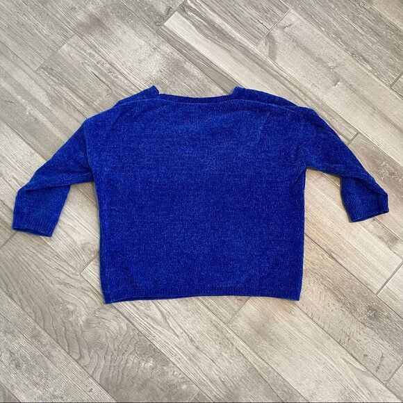 Express Blue Drapey Sweater - Picture 4 of 6